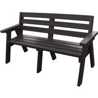 NBB Recycled Furniture NBB Recycled Captain Treble Bench Seat - Black, Black