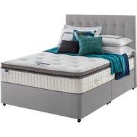 Silentnight Miracoil Geltex 150cm Non-Storage Divan Set Slate Grey No Headboard, Grey