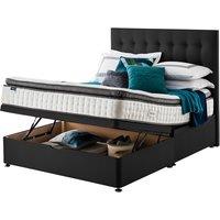 Silentnight Miracoil Geltex 150cm Ottoman Non-Storage Divan Bed Set - Ebony No Headboard, Black