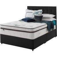 Silentnight Mirapocket Geltex 2000 Single Non Storage Divan Set Ebony No Headboard, Black