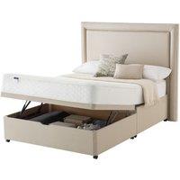 Memory Foam Silentnight Miracoil Ottoman Non-Storage Divan Set Sandstone No Headboard - 135cm, Brown