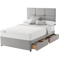 Silentnight Miracoil Memory 180cm 4 Drawer Divan Set Slate Grey No Headboard, Grey