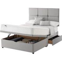 Silentnight Miracoil 180cm Memory Foam Mattress with Ottoman and 2 Drawer Divan Bed Set Grey No Headboard, Grey