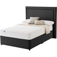 Silentnight Miracoil Memory 135cm Non-Storage Divan Set Ebony No Headboard, Black