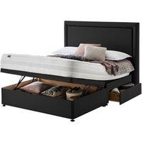 Silentnight Mirapoacket 1000 180cm Memory Foam Mattress with Ottoman and 2 Drawer Divan Bed Set - Ebony No Headboard, Black