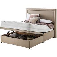 Silentnight Mirapocket 2000 Memory Foam Ottoman Non-Storage Divan Bed Set Sandstone No Headboard - 180cm, Brown