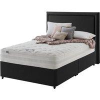 Silentnight Mirapocket 2000 Memory 135cm Non Storage Divan Set - Ebony No Headboard, Black