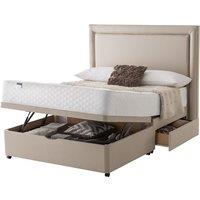 Silentnight Miracoil Ortho 135cm Mattress with Ottoman and 2 Drawer Divan Bed Set - Sand No Headboard, Brown