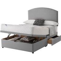Silentnight Miracoil Ortho 135cm Mattress with Ottoman and 2 Drawer Divan Bed Set - Slate Grey No Headboard, Grey