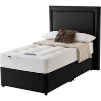 Silentnight Miracoil 90cm Ortho Non Storage Divan Set Ebony No Headboard - Single, Black