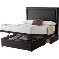 Silentnight Miracoil Ortho 150cm Mattress with Ottoman and 2 Drawer Divan Bed Set - Ebony No Headboard, Black