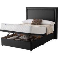 Silentnight Miracoil Ortho 180cm Ottoman Non-Storage Divan Bed Set - Ebony No Headboard, Black