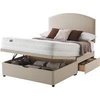 Silentnight Mirapocket 1200 135cm Mattress with Ottoman and 2 Drawer Divan Bed Set - Sand No Headboard, Brown