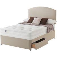 Silentnight Mirapocket 1200 150cm 2 Drawer Divan Bed Set - Sandstone No Headboard, Brown