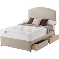 Silentnight Mirapocket 1200 4-Drawer Storage Divan Bed Set Sandstone No Headboard - 150cm