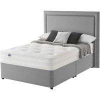 Silentnight Mirapocket 1200 135cm Non Storage Divan Set - Slate Grey No Headboard, Grey
