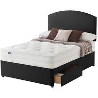 Silentnight Mirapocket 1200 Single 90cm 2 Drawer Divan Bed Set - Ebony No Headboard