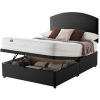 Silentnight Mirapocket 1200 135cm Ottoman Non-Storage Divan Bed Set No Headboard, Black