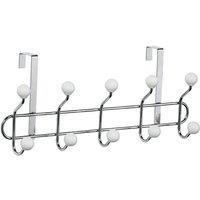 Premier Housewares Over-Door 10 Ceramic Balls Hook Hanger - White, White