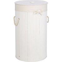 Premier Housewares Kankyo Bamboo Laundry Hamper - White, White