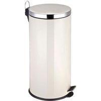 Premier Housewares 30L Pedal Bin - Cream, Cream