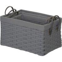 Premier Housewares Lida Nesting Storage Baskets - Grey