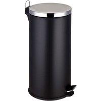 Premier Housewares 30L Pedal Bin - Matt Black, Black