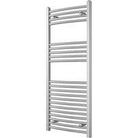 Prorad 2 Towel Rail Curved 500x1200mm, 1082 BTU 317 watts - Chrome, Silver