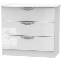 Welcome Furniture Ready Assembled Indices 3 Drawer Chest - White, White