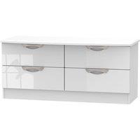 Welcome Furniture Ready Assembled Indices 4 Drawer Bed Box - White, White