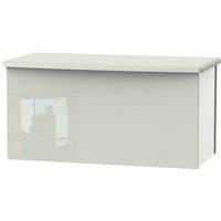 Ready Assembled Indices Blanket Box - White/Grey, White
