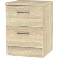 Welcome Furniture Ready Assembled Yelanto 2-Drawer Bedside Cabinet - Oak, Brown