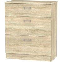 Welcome Furniture Ready Assembled Yelanto 3-Drawer Chest of Drawers - Oak, Brown