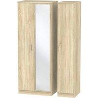Welcome Furniture Ready Assembled Yelanto Triple Door Wardrobe - Oak, Brown