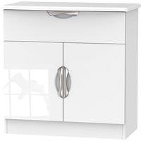 Ready Assembled Indices 1 Drawer Double Door Sideboard - White, White