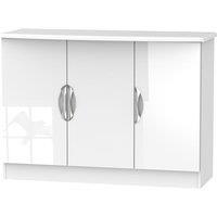 Ready Assembled Indices Triple Door Sideboard - White, White