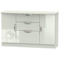 Ready Assembled Indices 3-Drawer, 2-Door TV Unit - Beige, Cream