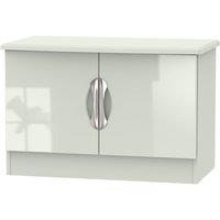 Ready Assembled Indices Double Door Short Sideboard Unit - Beige, Cream