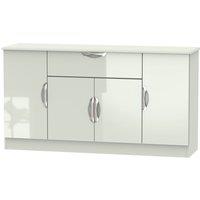 Ready Assembled Indices 1-Drawer, 4-Door TV Unit - Beige, Cream