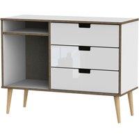 Ready Assembled Jeoka Large 3-Drawer TV Unit - White, White