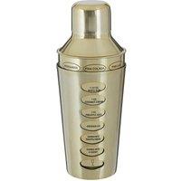 Premier Housewares Recipe Cocktail Shaker - Brass, Brown