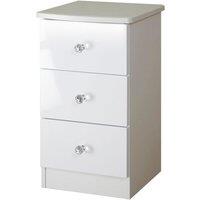 Welcome Furniture Ready Assembled Zodian 3-Drawer Chest - White, White