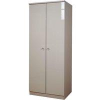 Welcome Furniture Ready Assembled Zodian 2-Door Wardrobe - Grey, Grey