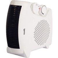 Igenix 2kW Upright and Flat Fan Heater with 2 Heat Settings