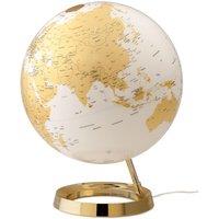 Atmosphere 30cm Light & Colour Metal Illuminated Globe - Gold