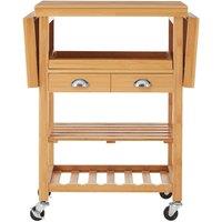 Premier Housewares Bamboo Kitchen Trolley - Natural