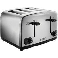Russell Hobbs 24090 Adventure 4 Slice Wide Slot Toaster - Stainless Steel, Silver