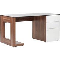 Alphason Sorbonne Executive Desk - Walnut, White