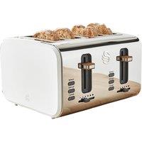 Swan ST14620WHTN Nordic 4 Slice Toaster - White, White