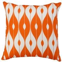 Glendale Scatter Cushion 12inch - Orange Pattern, Orange